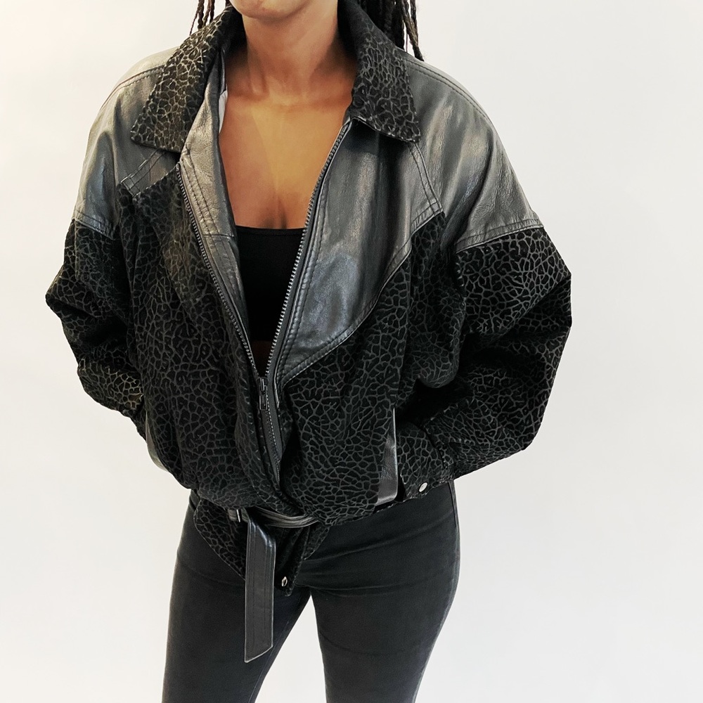 80s leather jacket